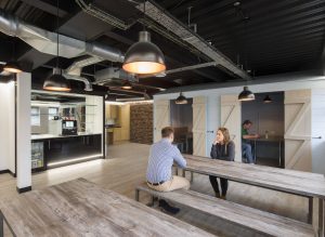 lunch breakout area in fitted out office