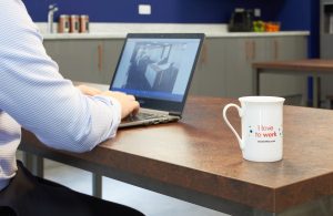 a person using a laptop